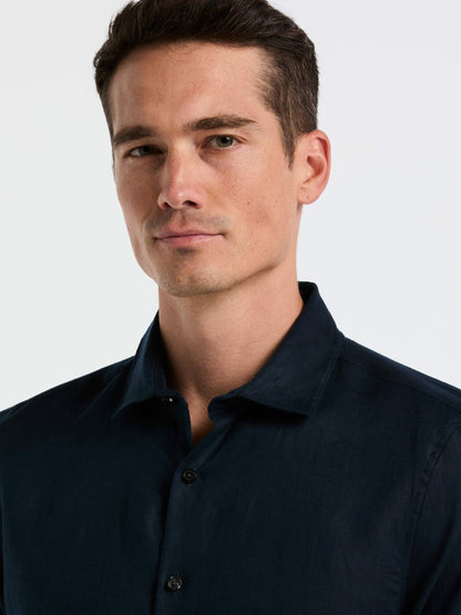 Solid Linen Shirt | Perry Ellis