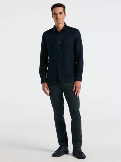 Solid Linen Shirt | Perry Ellis