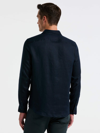 Solid Linen Shirt | Perry Ellis