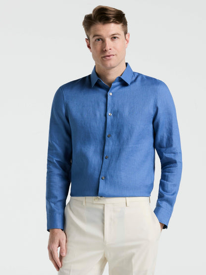 Solid Linen Shirt | Perry Ellis