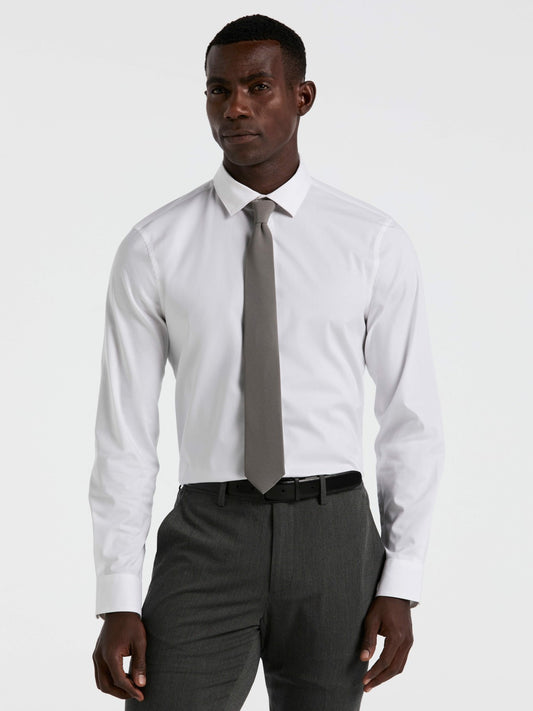 Dobby Cotton Stretch Slim Fit Shirt | Perry Ellis