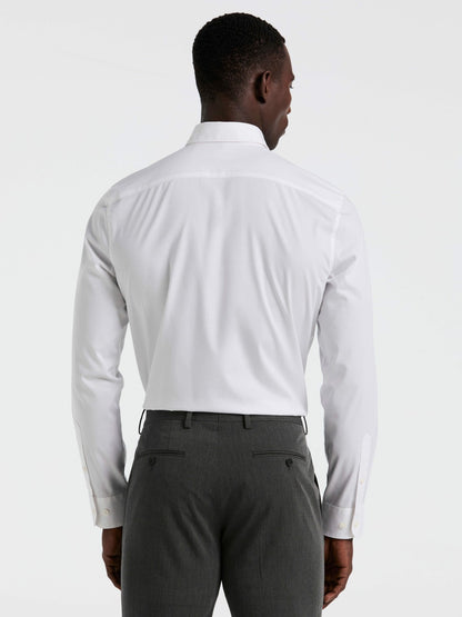 Dobby Cotton Stretch Slim Fit Shirt | Perry Ellis