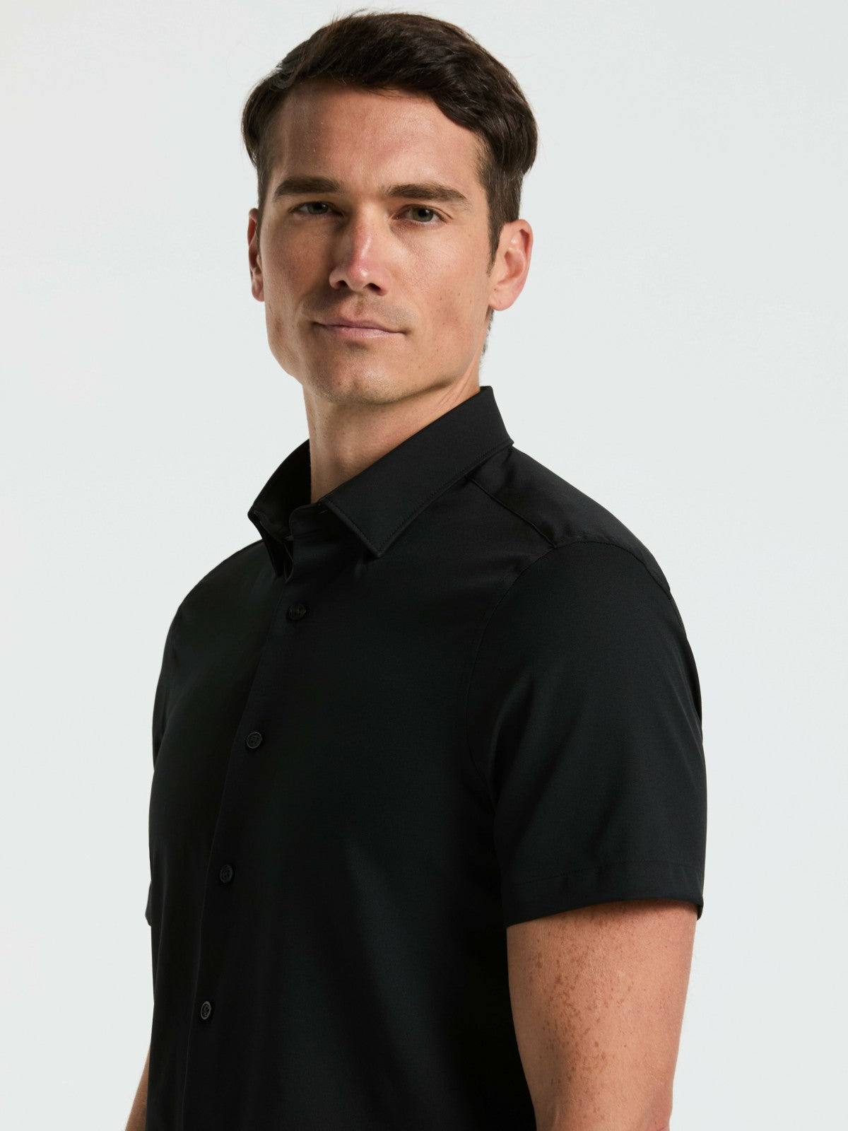 Slim Fit Total Stretch Solid Shirt | Perry Ellis