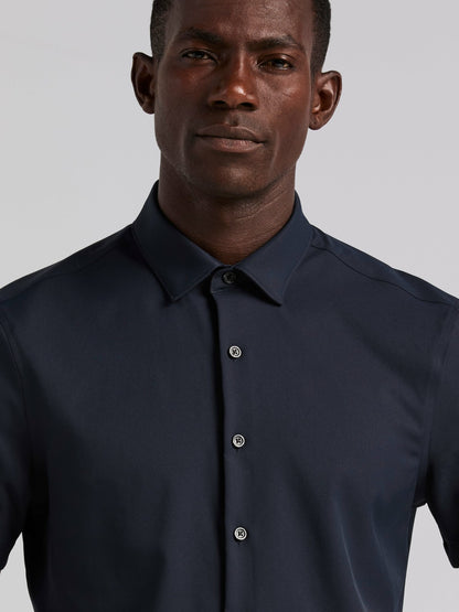 Slim Fit Total Stretch Solid Shirt | Perry Ellis