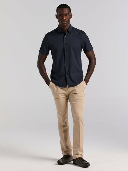 Slim Fit Total Stretch Solid Shirt | Perry Ellis