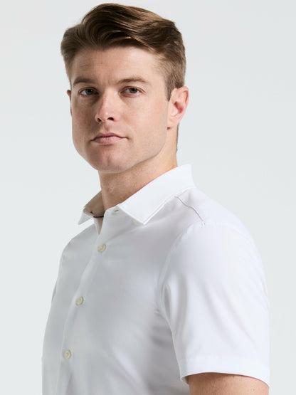 Slim Fit Total Stretch Solid Shirt | Perry Ellis