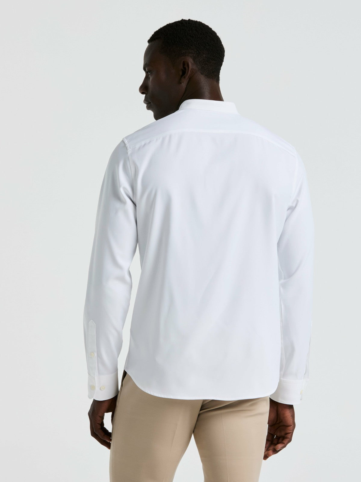 Men's Untucked Total Stretch Slim Fit Banded Collar Shirt - Perry Ellis | Perry Ellis