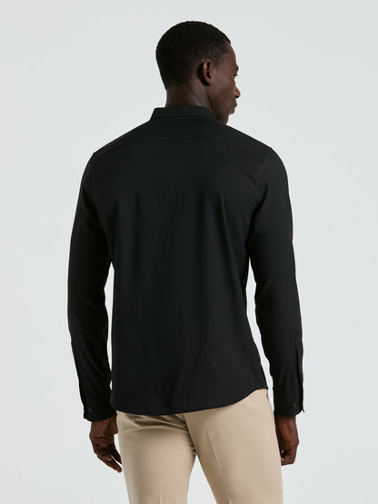 Men's Untucked Total Stretch Slim Fit Banded Collar Shirt - Perry Ellis | Perry Ellis