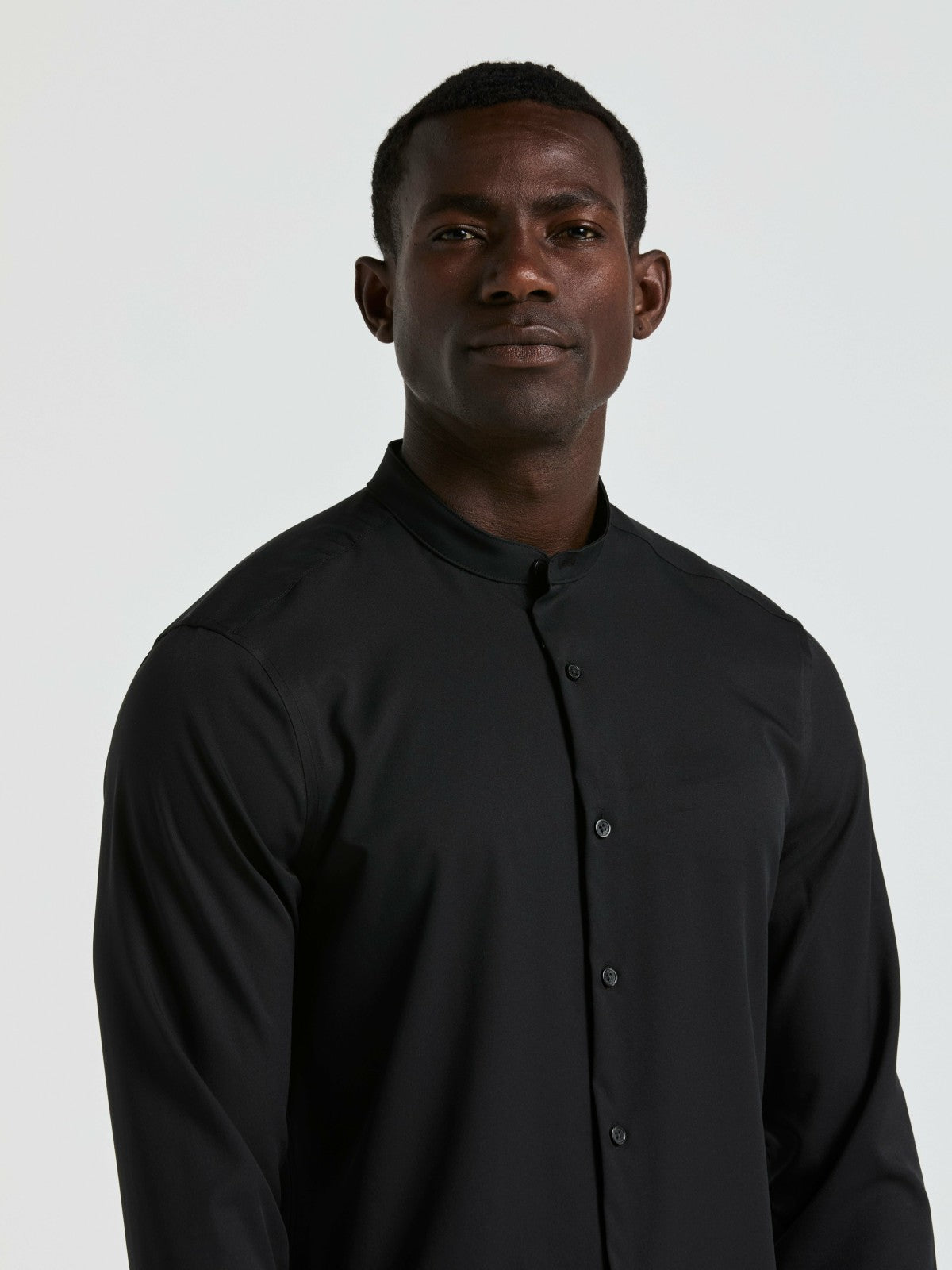 Men's Untucked Total Stretch Slim Fit Banded Collar Shirt - Perry Ellis | Perry Ellis