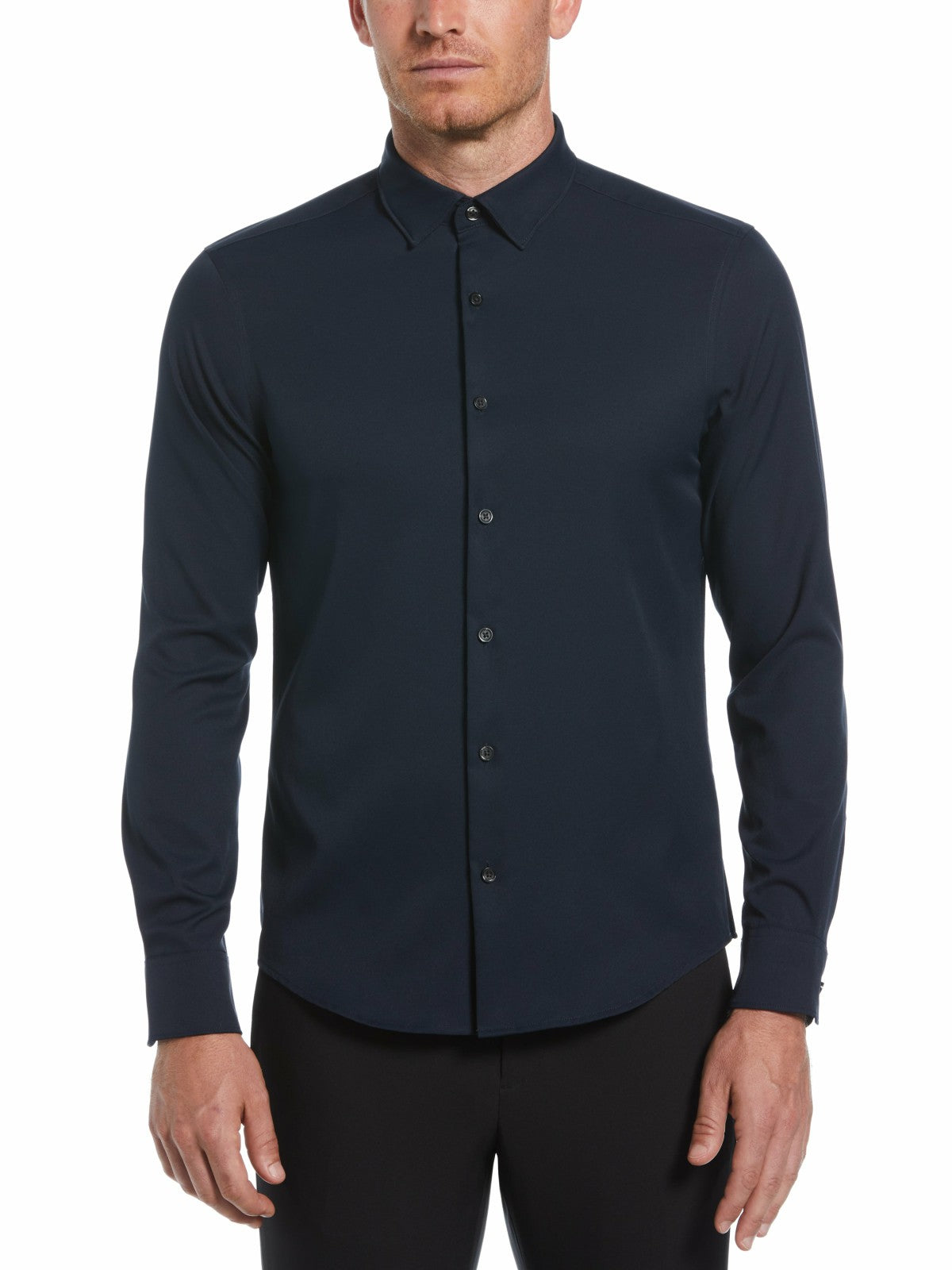 Untucked Total Stretch Slim Fit Shirt | Perry Ellis