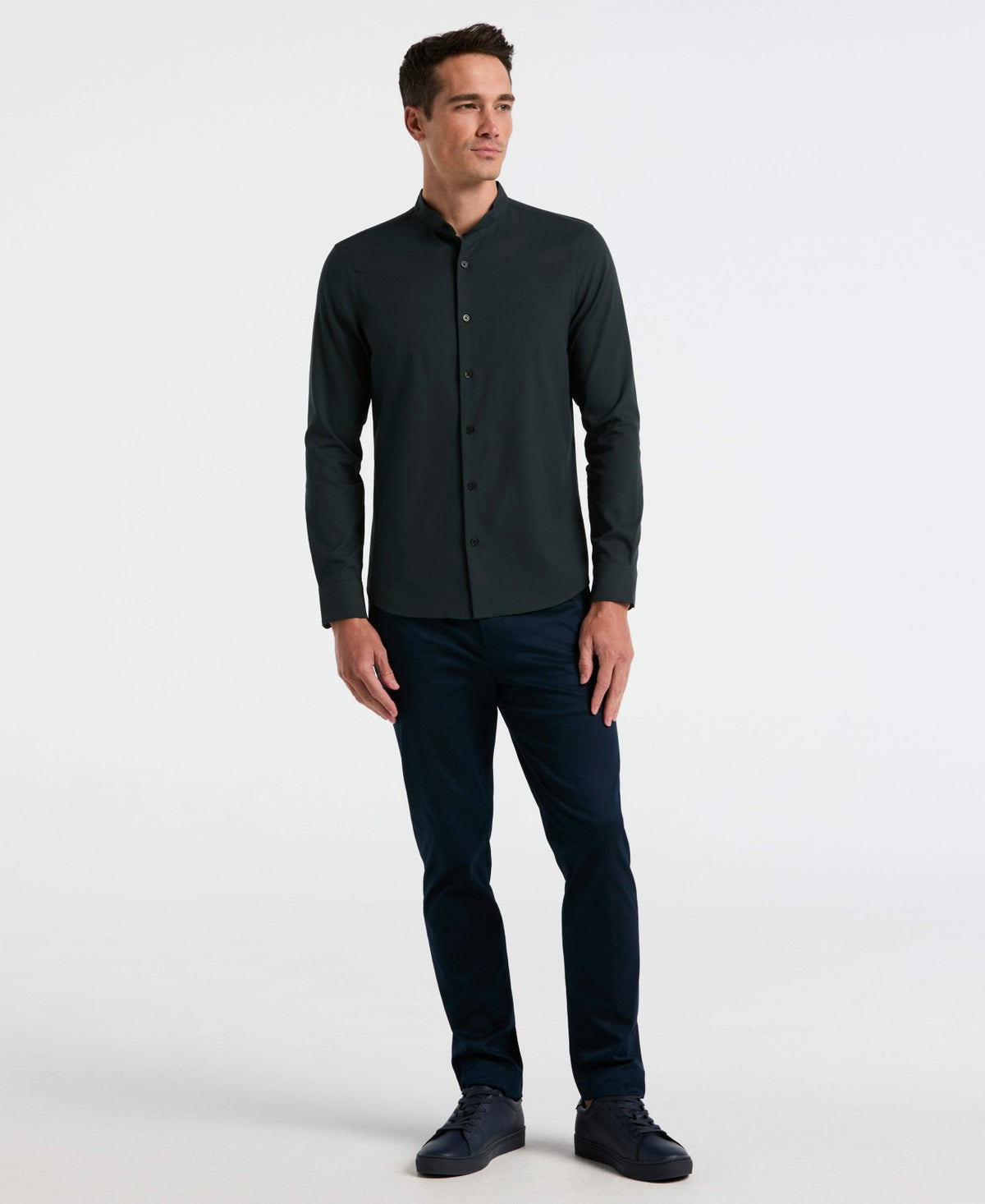 Untucked Total Stretch Slim Fit Shirt | Perry Ellis