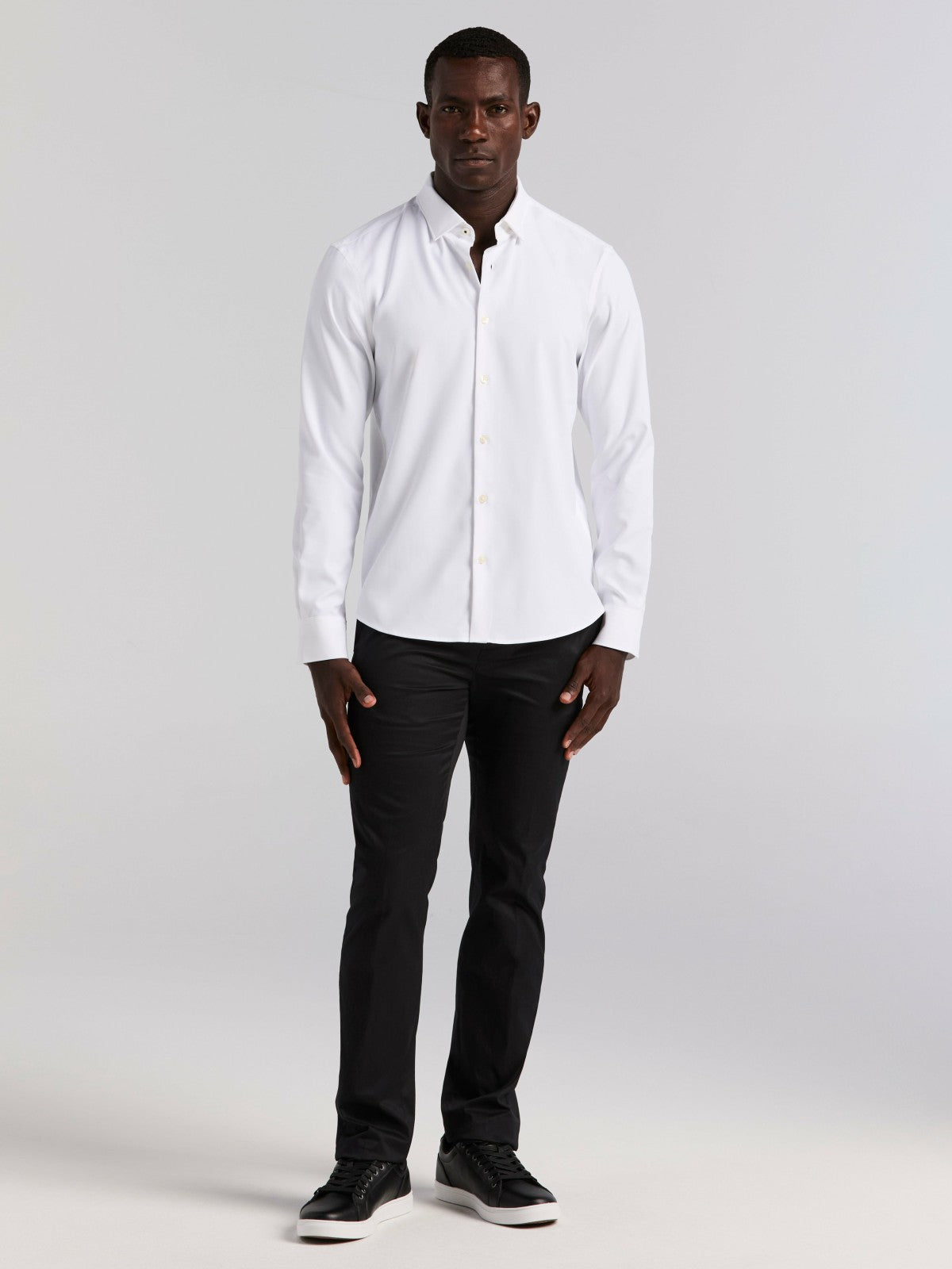 Untucked Total Stretch Slim Fit Shirt | Perry Ellis
