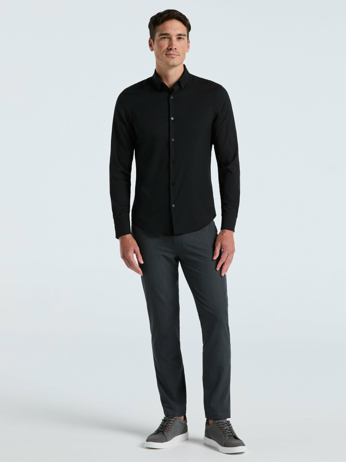 Untucked Total Stretch Slim Fit Shirt | Perry Ellis