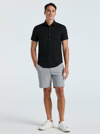 Total Stretch Slim Fit Solid Shirt | Perry Ellis