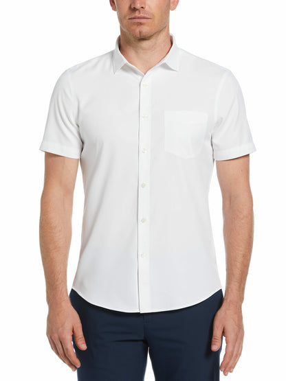 Total Stretch Slim Fit Solid Shirt | Perry Ellis