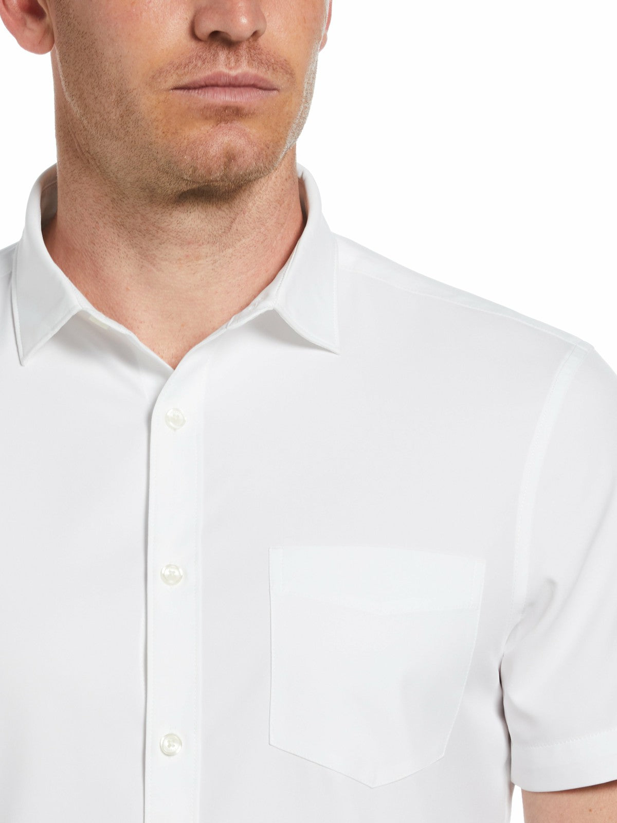 Total Stretch Slim Fit Solid Shirt | Perry Ellis