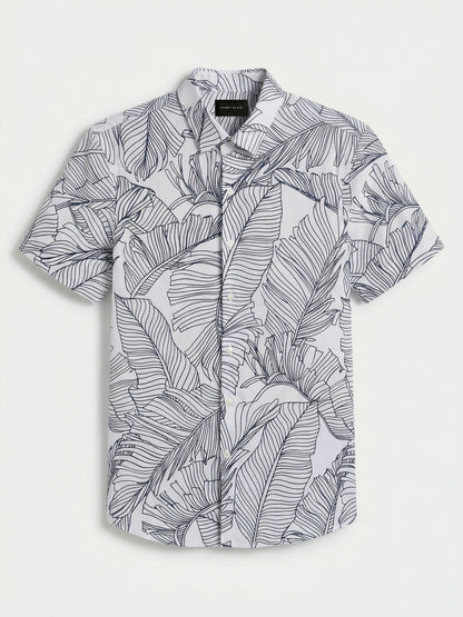 Slim Fit Botanical Print Shirt | Perry Ellis