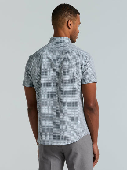 Slim Fit Cube Geometric Print Shirt | Perry Ellis