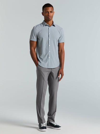 Slim Fit Cube Geometric Print Shirt | Perry Ellis