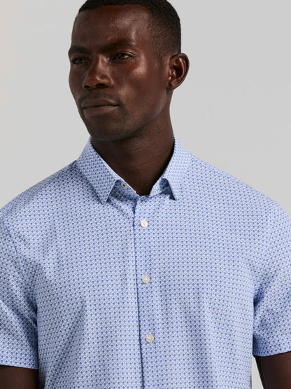 Slim Fit Cube Geometric Print Shirt | Perry Ellis