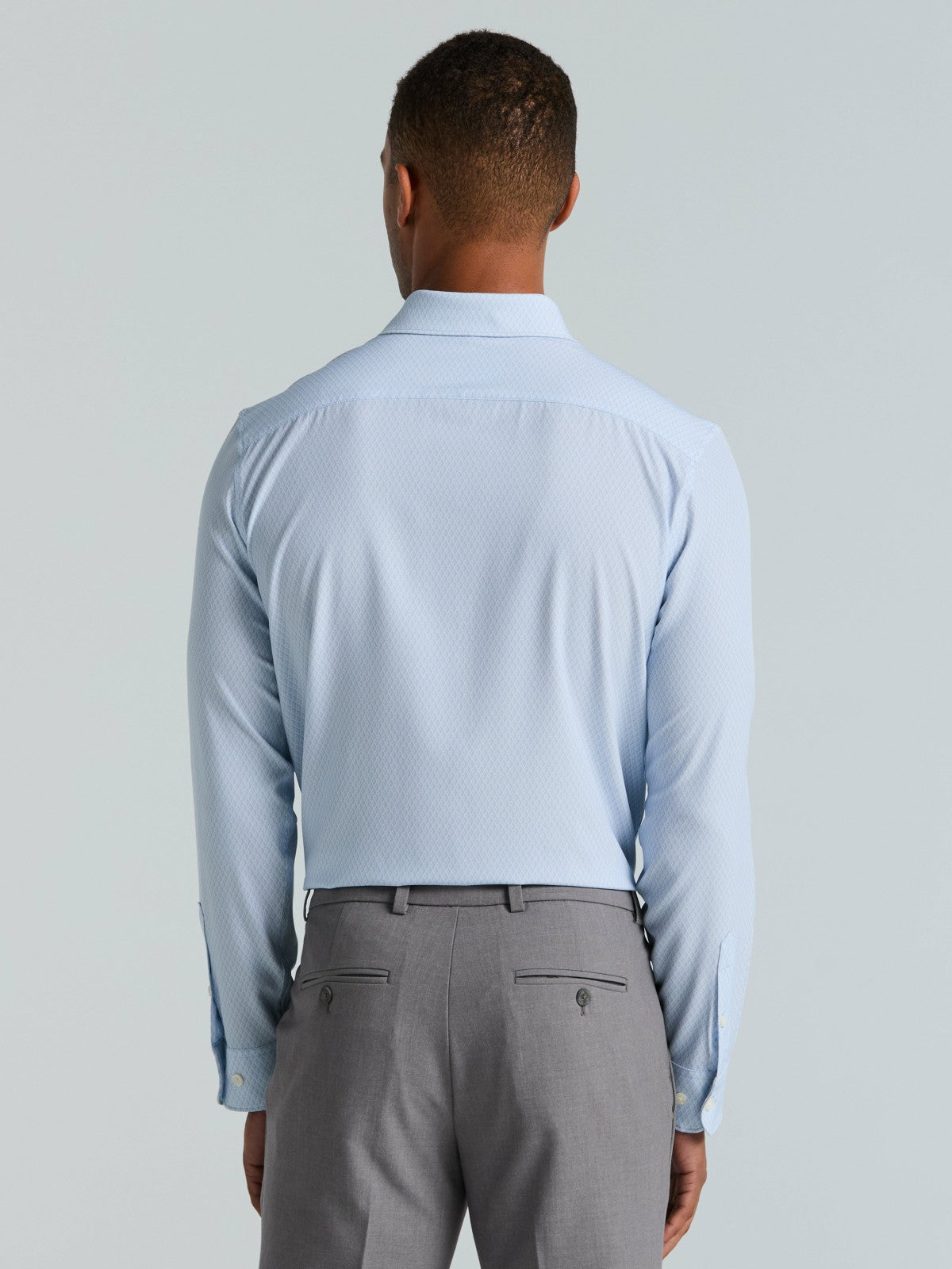 Slim Fit Total Stretch Diamond Geo Print Shirt | Perry Ellis