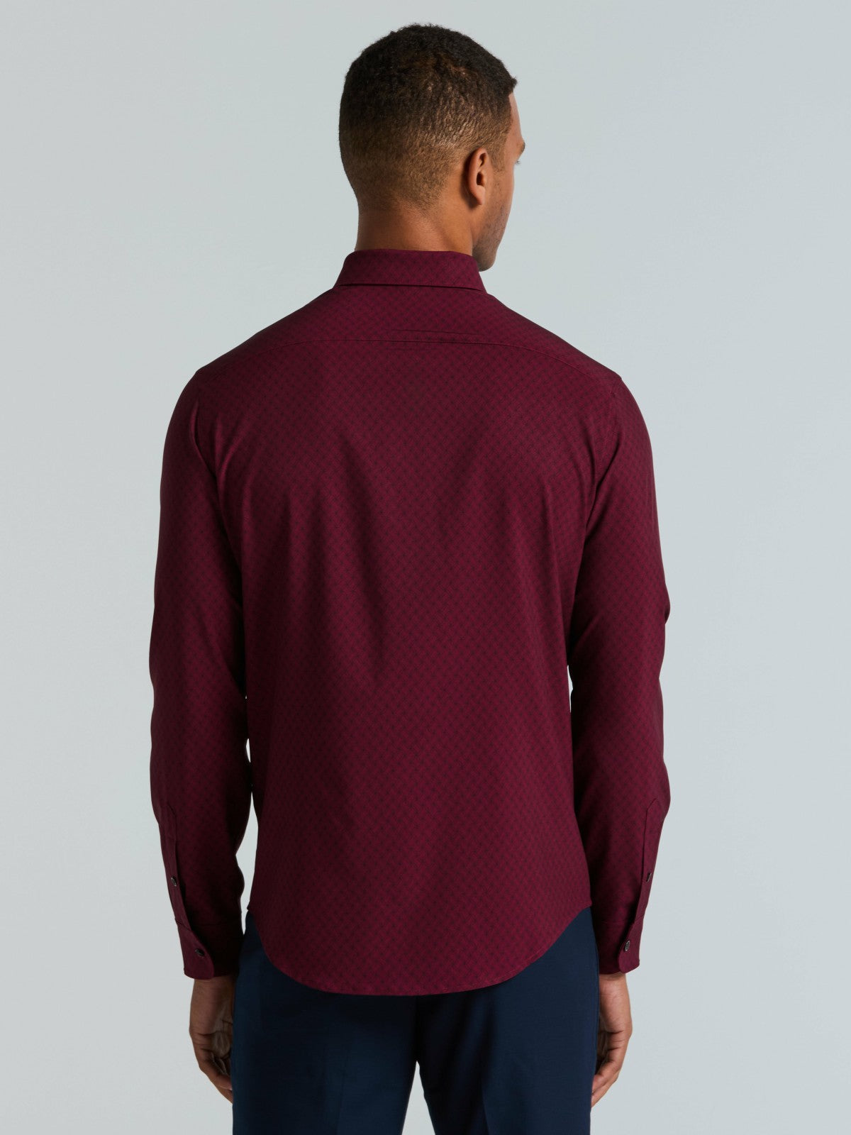 Slim Fit Geo Print Total Stretch Shirt | Perry Ellis
