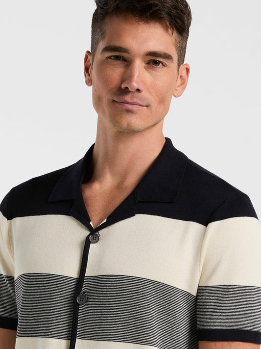 Color Block Button Front Sweater | Perry Ellis