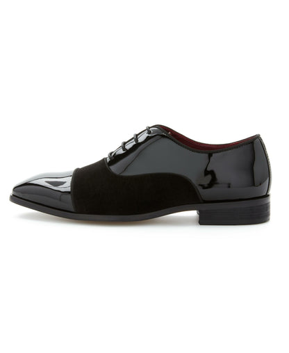 Patent Velvet Cap Toe Oxford | Perry Ellis