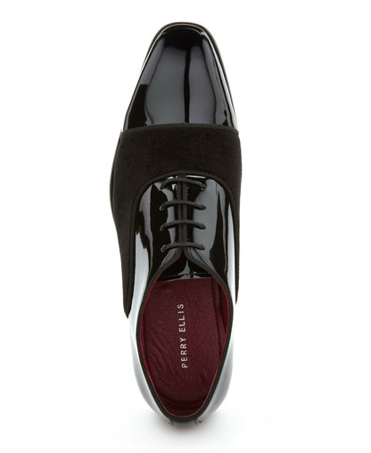 Patent Velvet Cap Toe Oxford | Perry Ellis