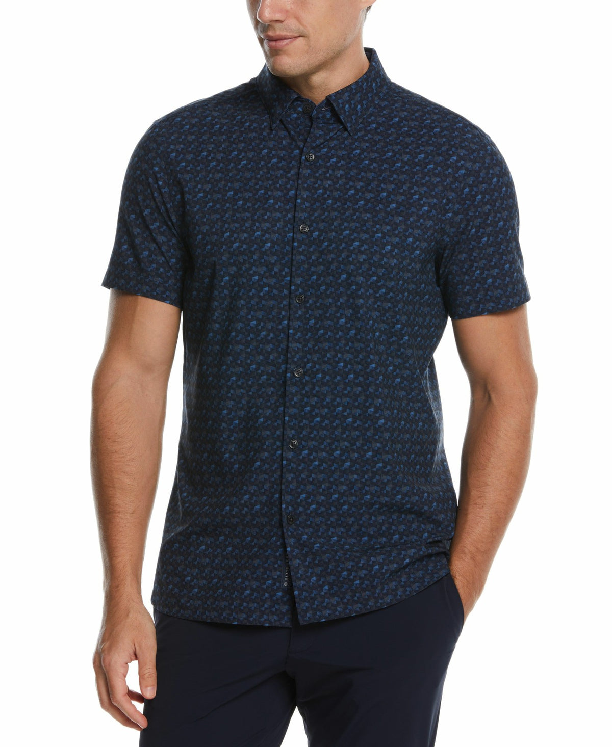Total Stretch Geo Print Shirt | Perry Ellis