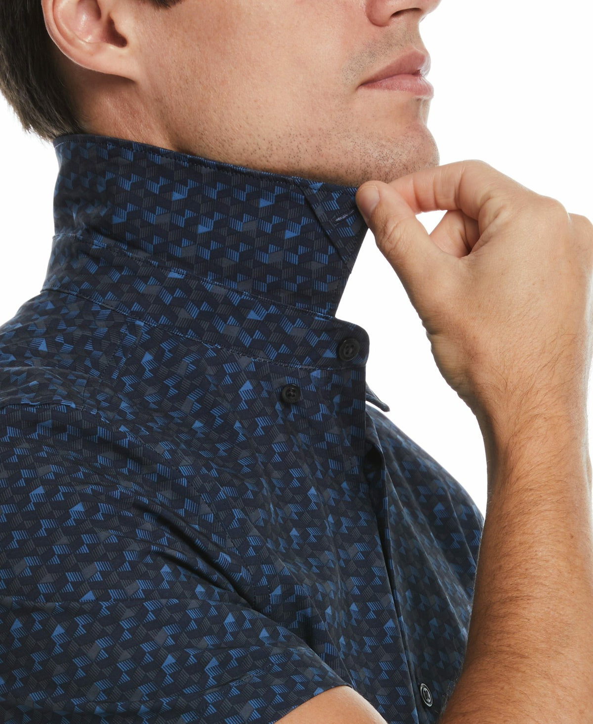 Total Stretch Geo Print Shirt | Perry Ellis